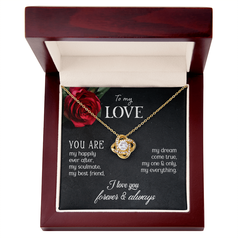 Wearing Cute® Love Knot Necklace