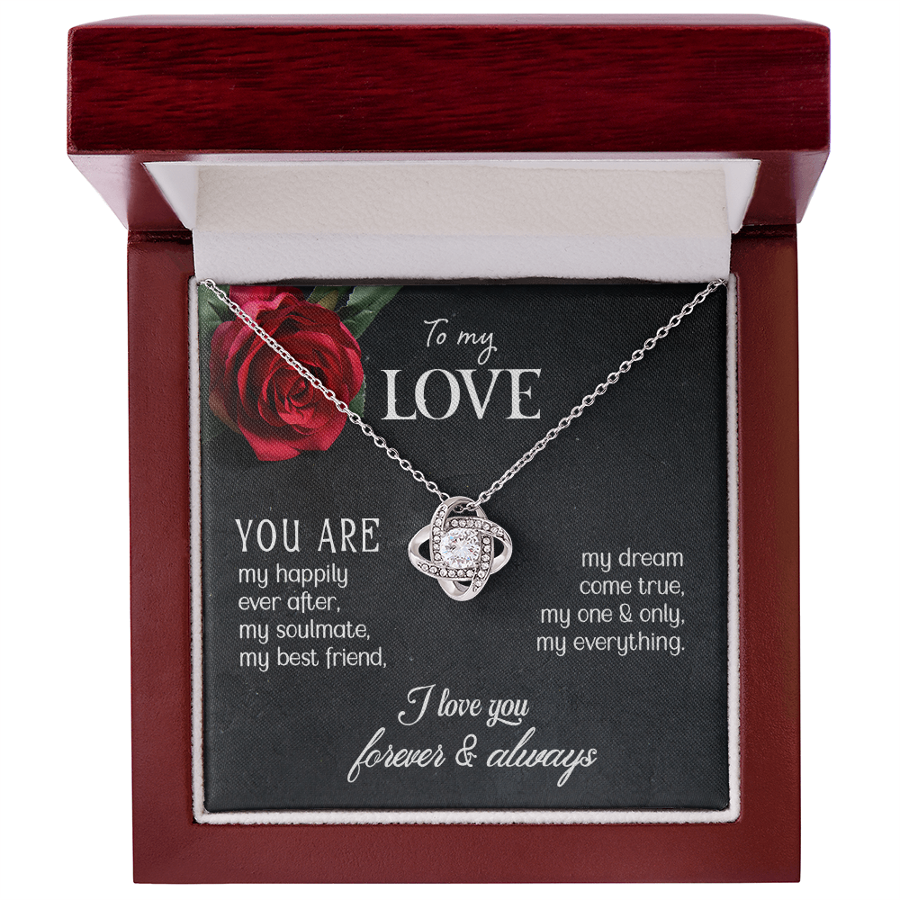 Wearing Cute® Love Knot Necklace
