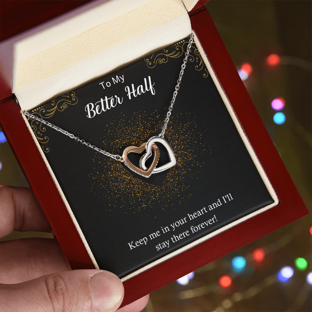 Wearing Cute® Interlocking Hearts Necklace