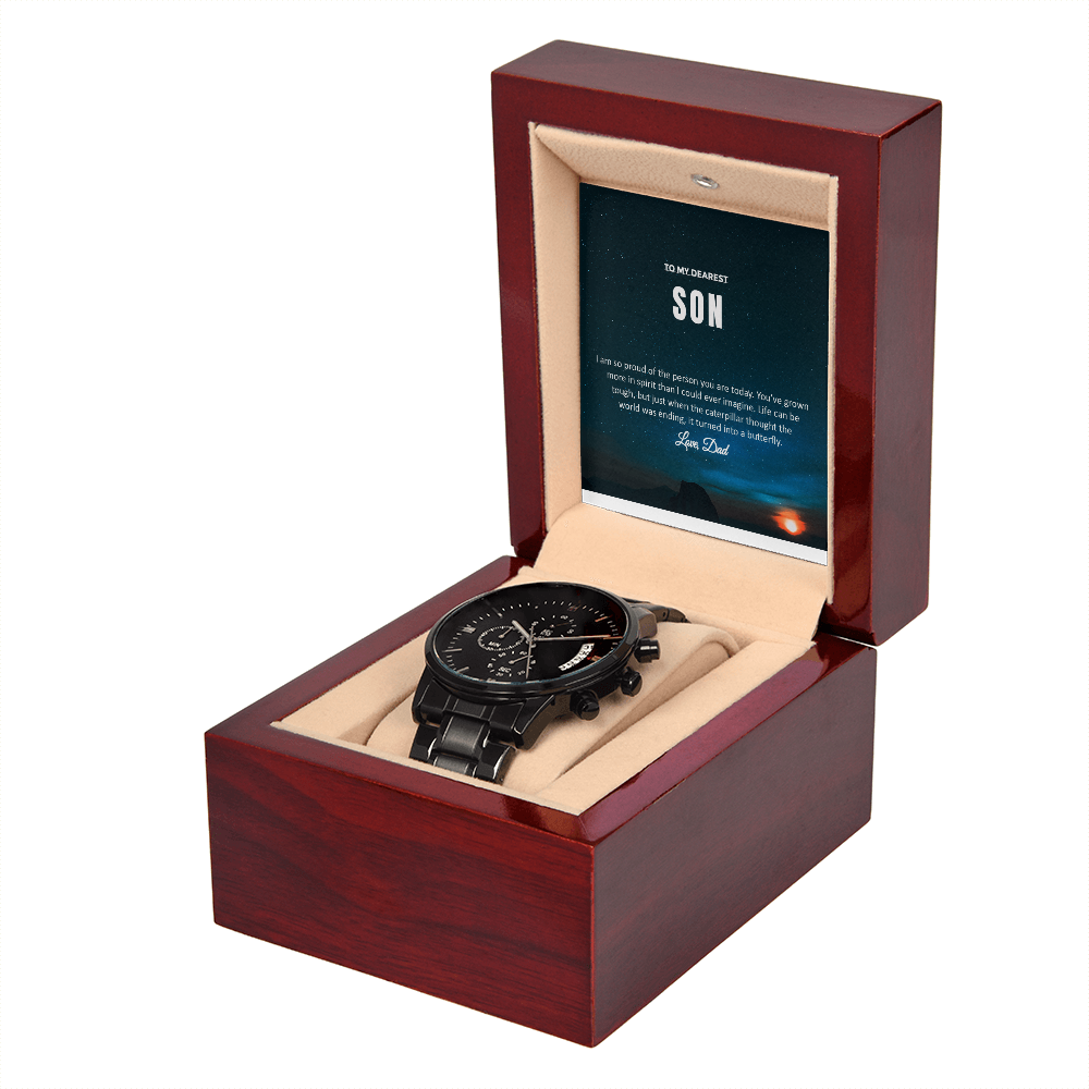 Wearing Cute® Black Chronograph Watch