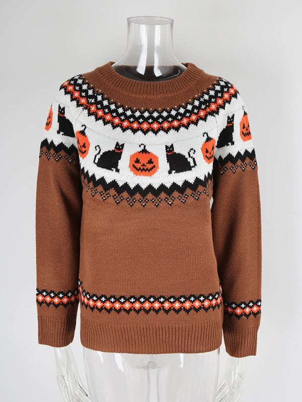 Knitted Christmas sweater Halloween personalized knitted top