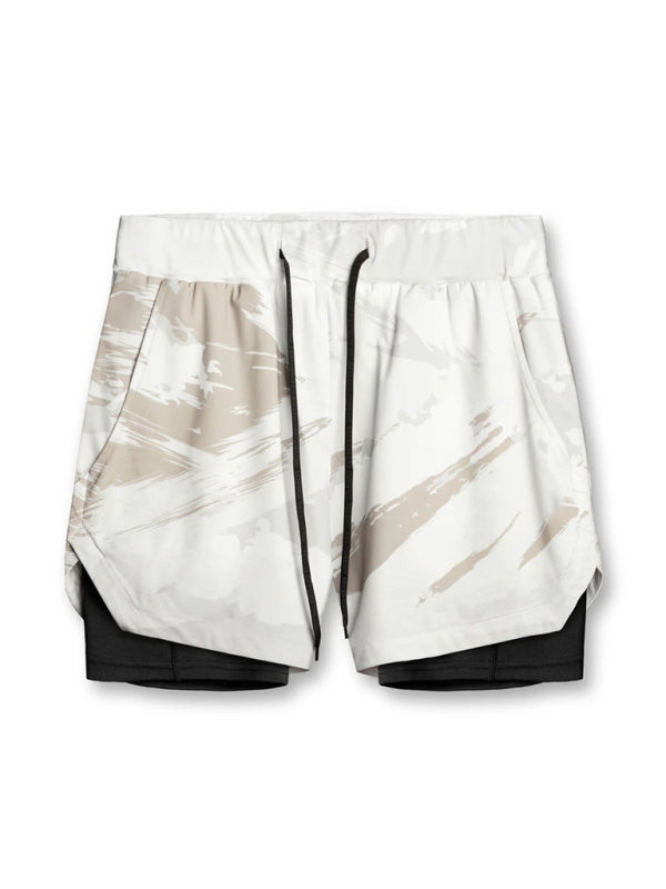 Outdoor Running, Cycling, Breathable, Double-Breasted Shorts