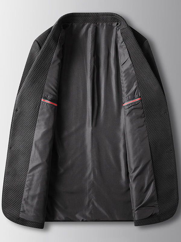 Men's Casual Knit Textured Suit Jacket