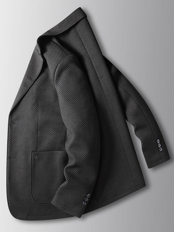 Men's Casual Knit Textured Suit Jacket