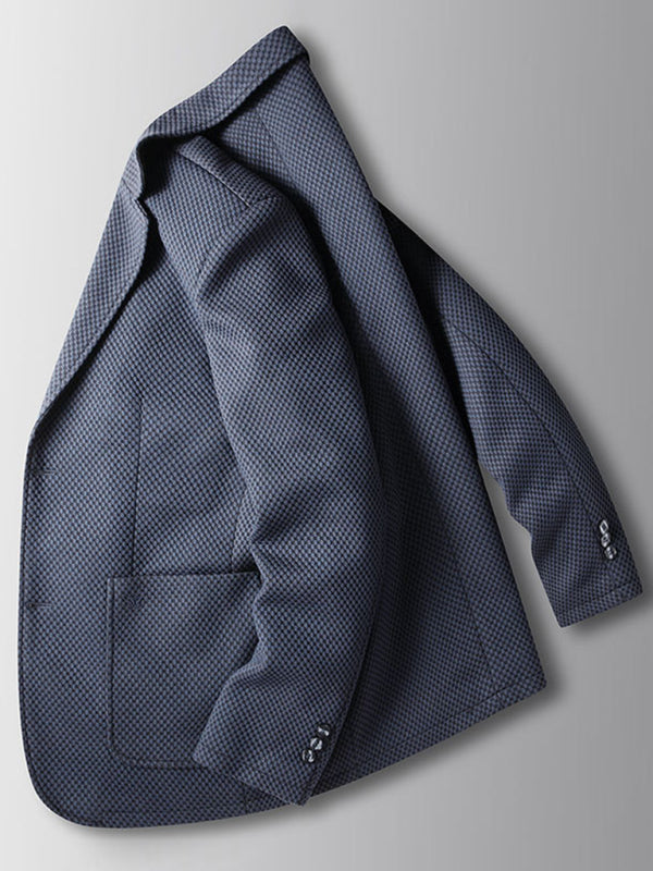 Men's Casual Knit Textured Suit Jacket