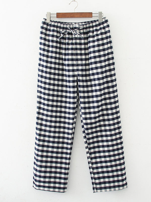 Men's thickened warm cotton frosted trousers pajamas