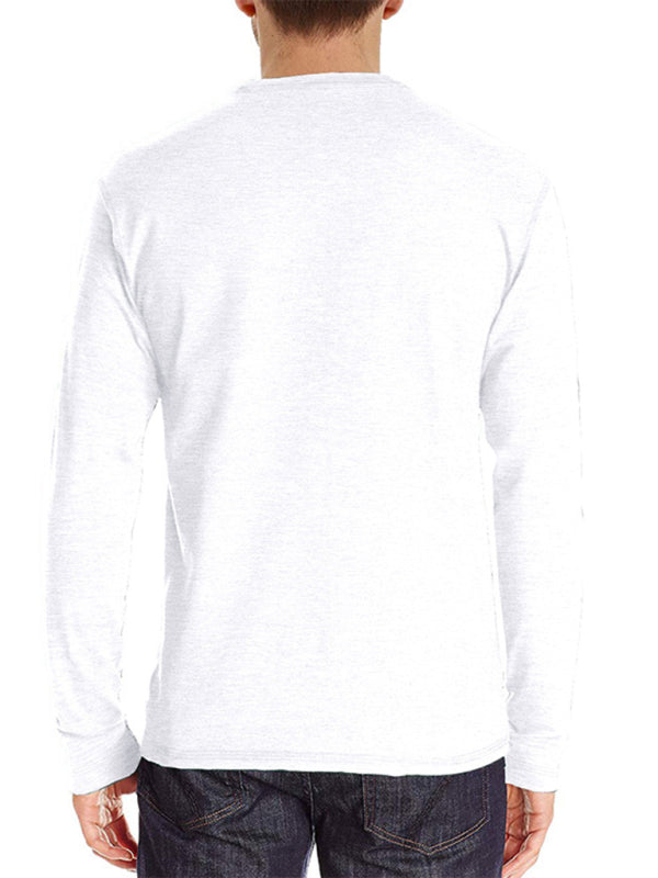 Men’s Solid Color Long Sleeve T Shirt