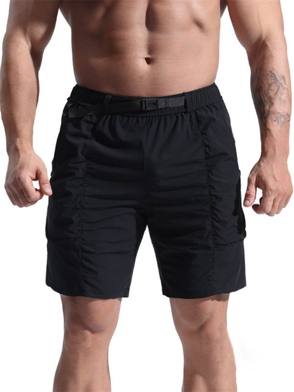 Men's Sports Shorts Loose Casual Pants Cropped Pants Multi-Pocket Overalls