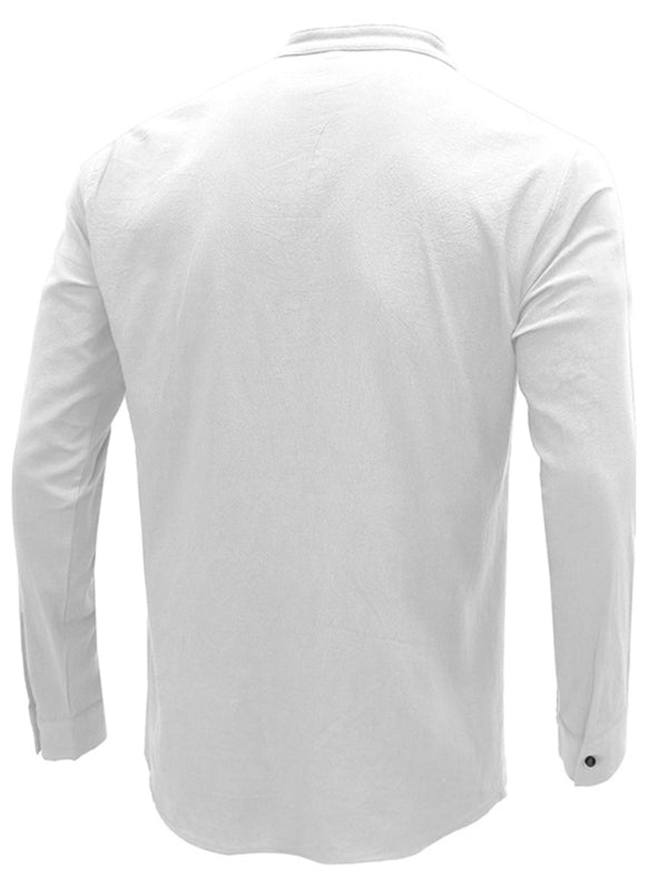 Men's Solid Color Defender Performance Long Sleeve Henley