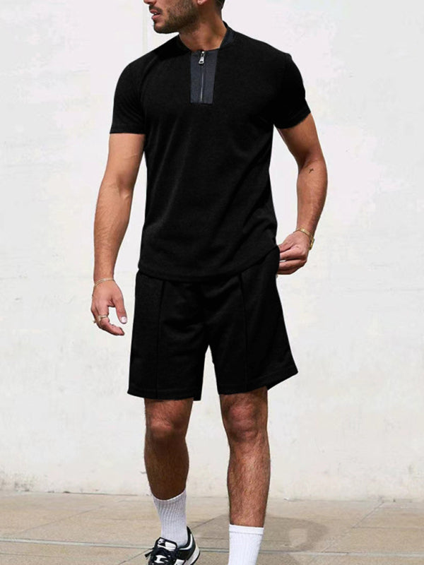 Men's Color Trim Ignace Short Sleeve Quarter Zip Gift Top