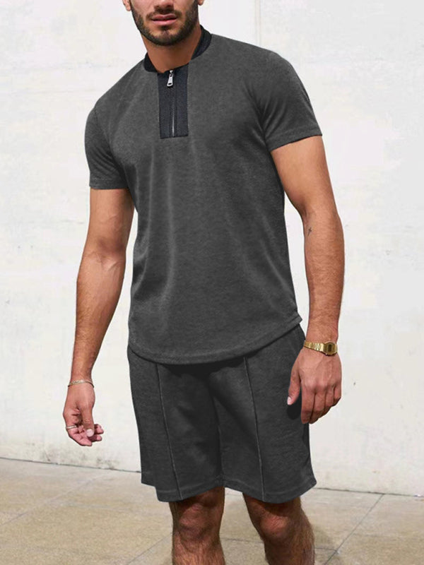 Men's Color Trim Ignace Short Sleeve Quarter Zip Gift Top