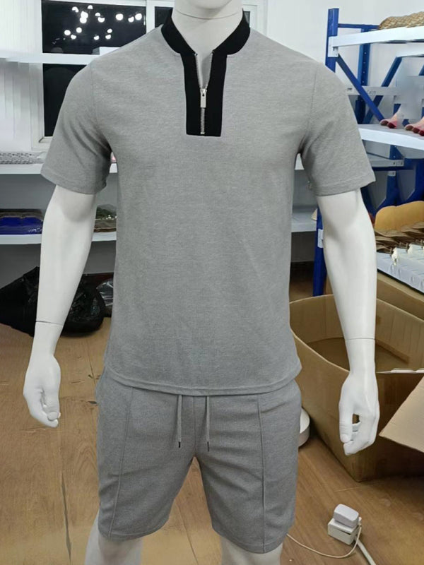 Men's Color Trim Ignace Short Sleeve Quarter Zip Gift Top