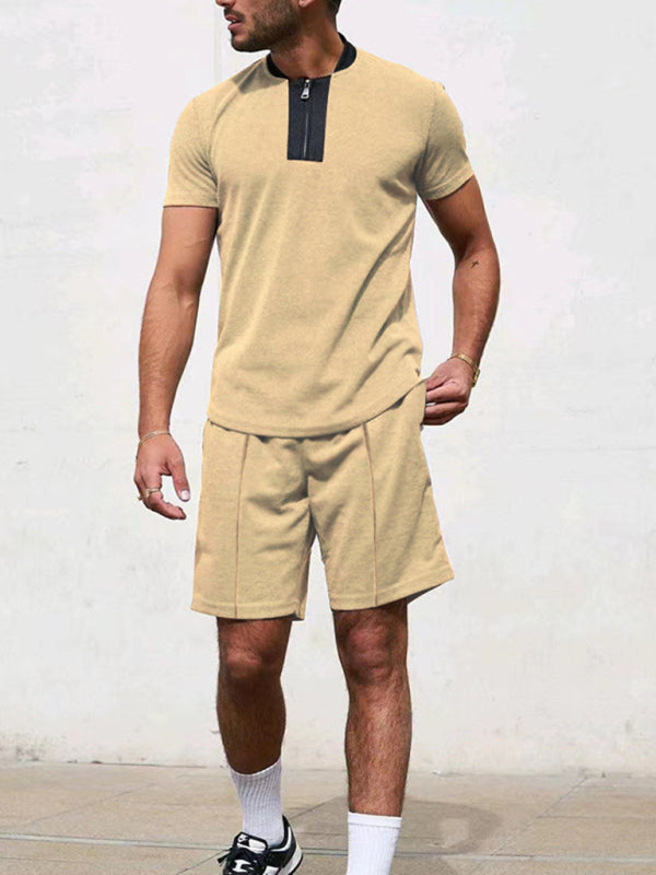 Men's Color Trim Ignace Short Sleeve Quarter Zip Gift Top