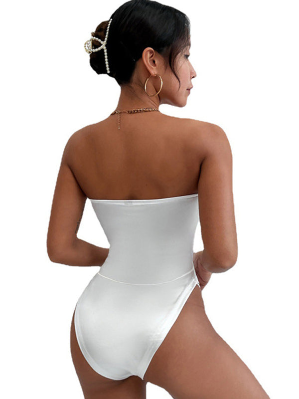 Women's sexy V -neck tube top jacket