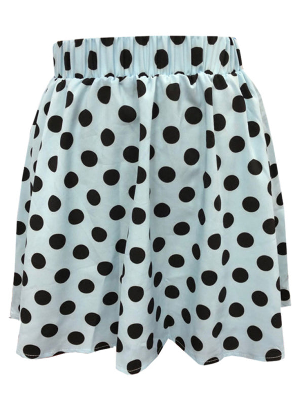 Women's Casual Printed Polka Dot Swing Skirt