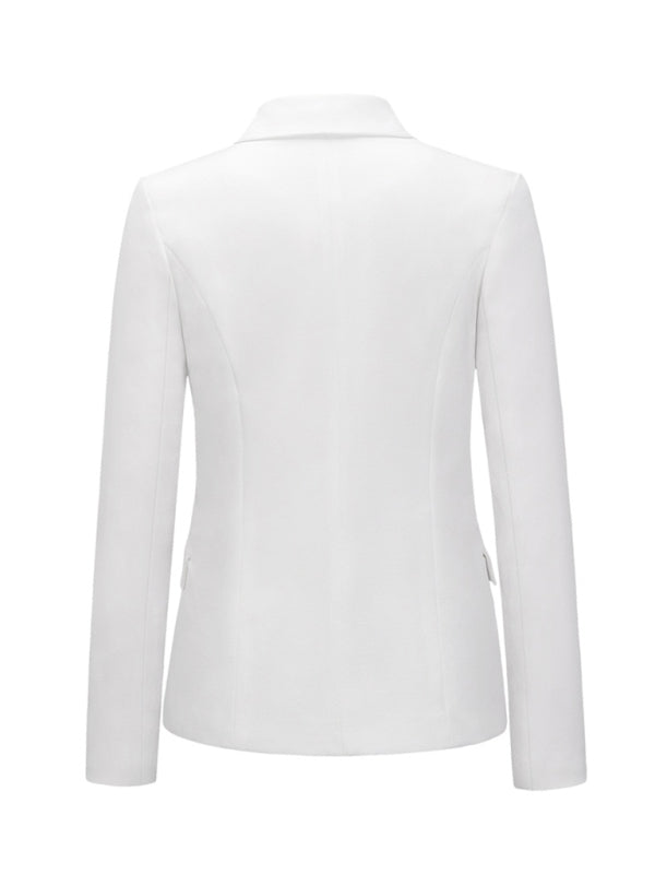 Women's fashion short double-breasted blazer