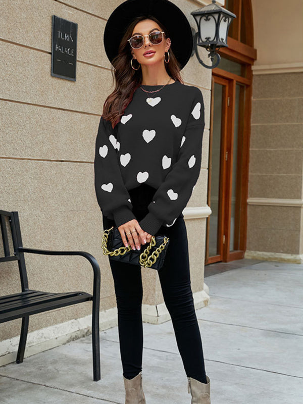 Women's Love Print Sweater