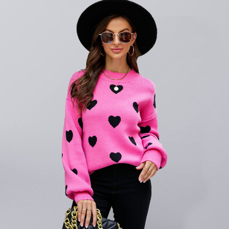 Women's Love Print Sweater