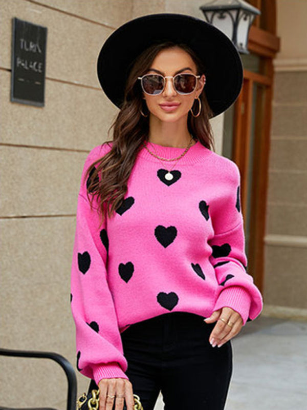 Women's Love Print Sweater