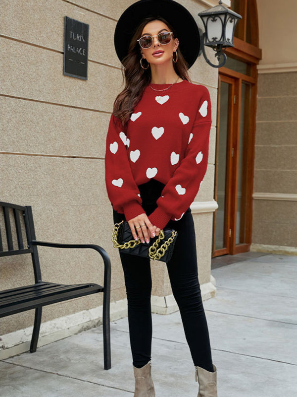 Women's Love Print Sweater