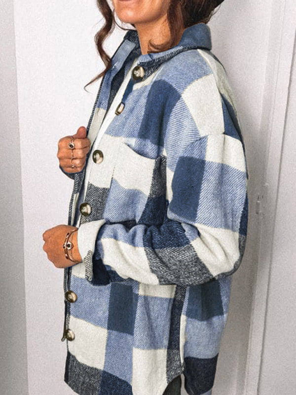 Women's Plaid Print Shacket
