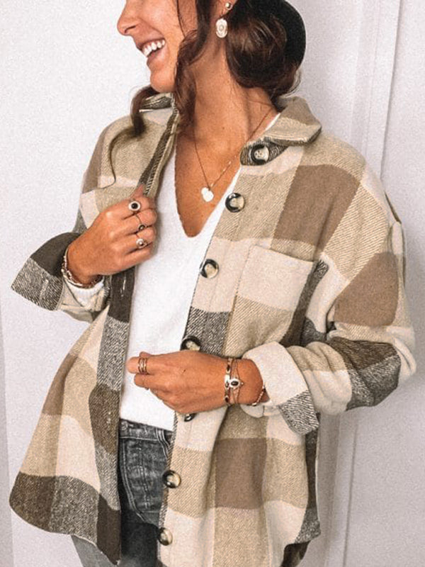 Women's Plaid Print Shacket