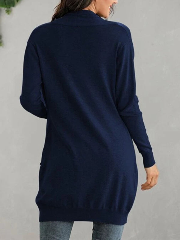 Women's Solid Color Everyday Open Front Cardigan