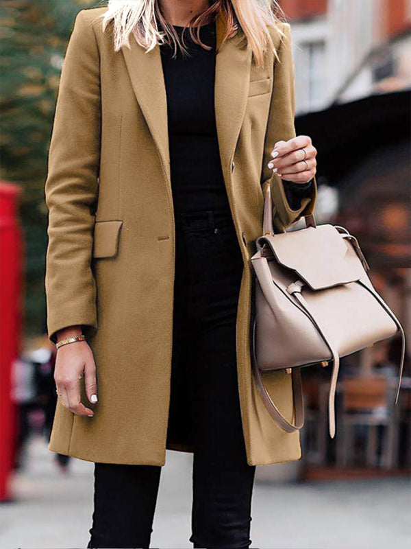 Women's Solid Color Longline Blazer