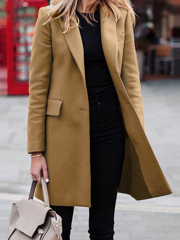 Women's Solid Color Longline Blazer