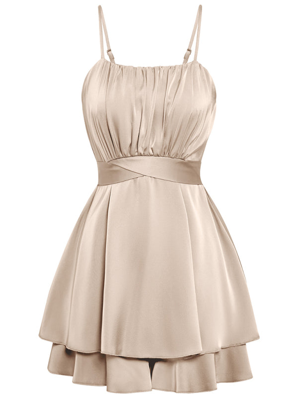Elegant and sexy Women's cross-border casual solid color sling waist jumpsuit for women