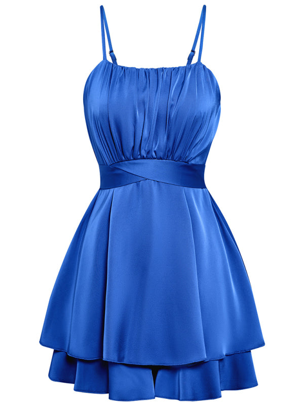 Elegant and sexy Women's cross-border casual solid color sling waist jumpsuit for women