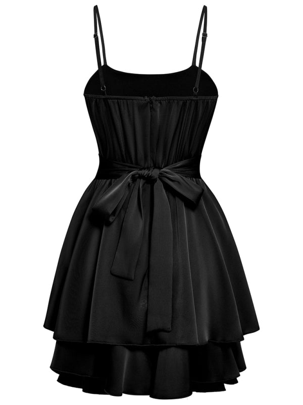Elegant and sexy Women's cross-border casual solid color sling waist jumpsuit for women