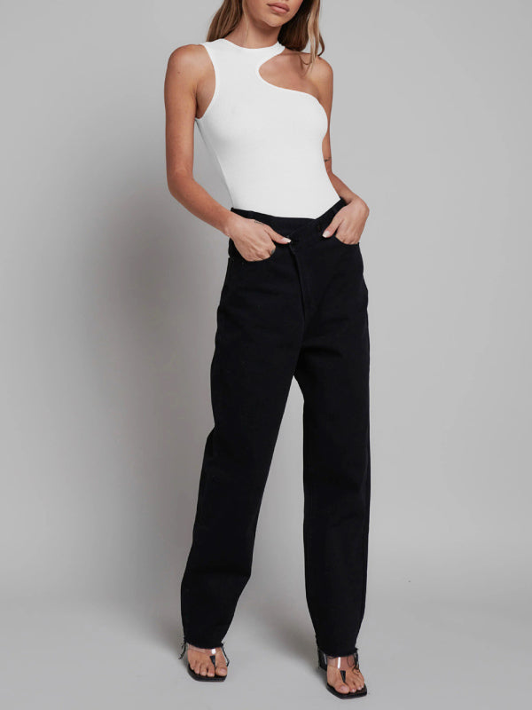 Women's Solid Color Essential Cutout Bodysuit