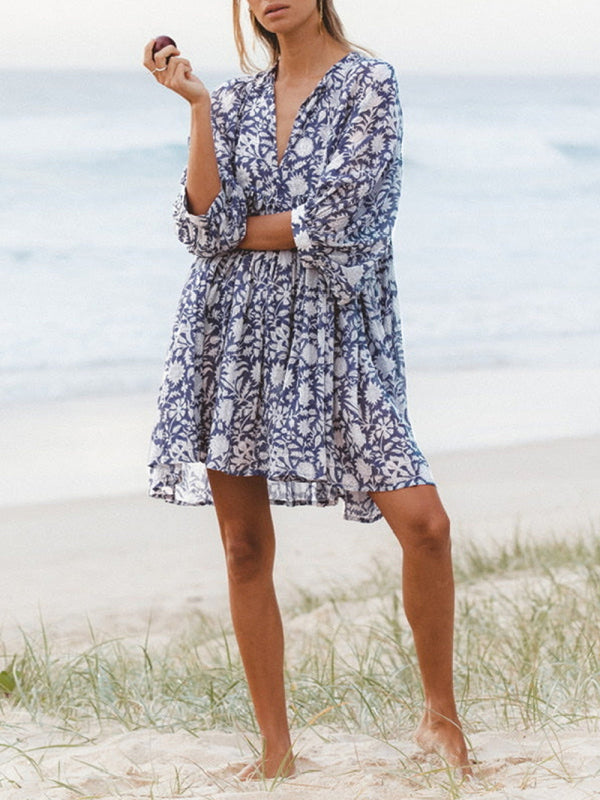 Women's Floral Puff Sleeve Dress