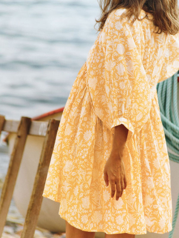 Women's Floral Puff Sleeve Dress