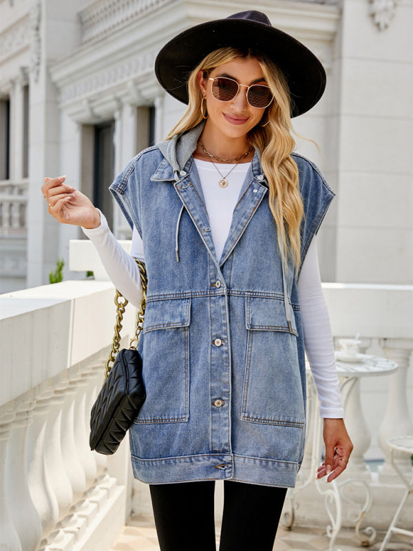 Women's Denim Utility Vest