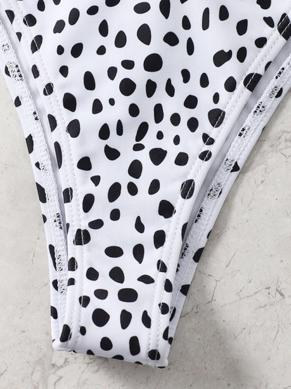 Women's Polka Dot Print Three Piece Bikini Sets