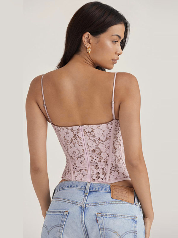New Arrival Lace Babes Camisole Fishbone Top