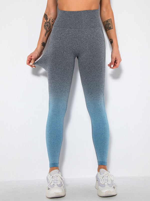 Women's Seamless Gradient Slim Body Quick-drying Sexy Peach Hip Sports Fitness Pants