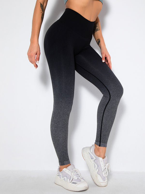 Women's Seamless Gradient Slim Body Quick-drying Sexy Peach Hip Sports Fitness Pants