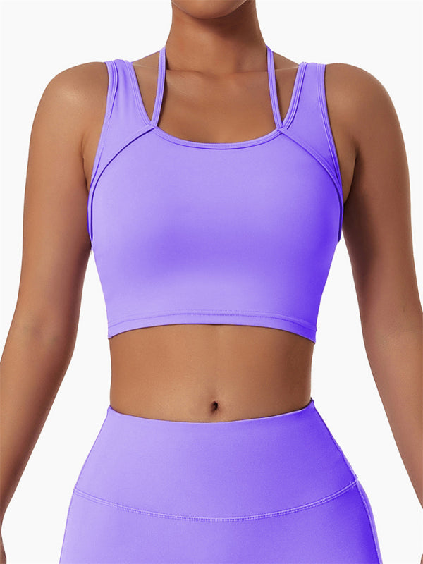 Women's quick-drying nude feeling shockproof tight-fitting fitness sports underwear