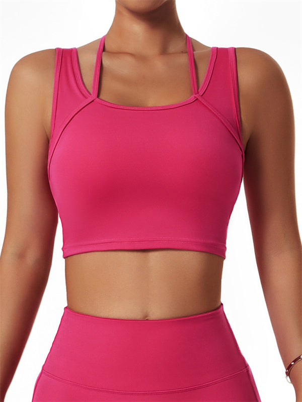 Women's quick-drying nude feeling shockproof tight-fitting fitness sports underwear