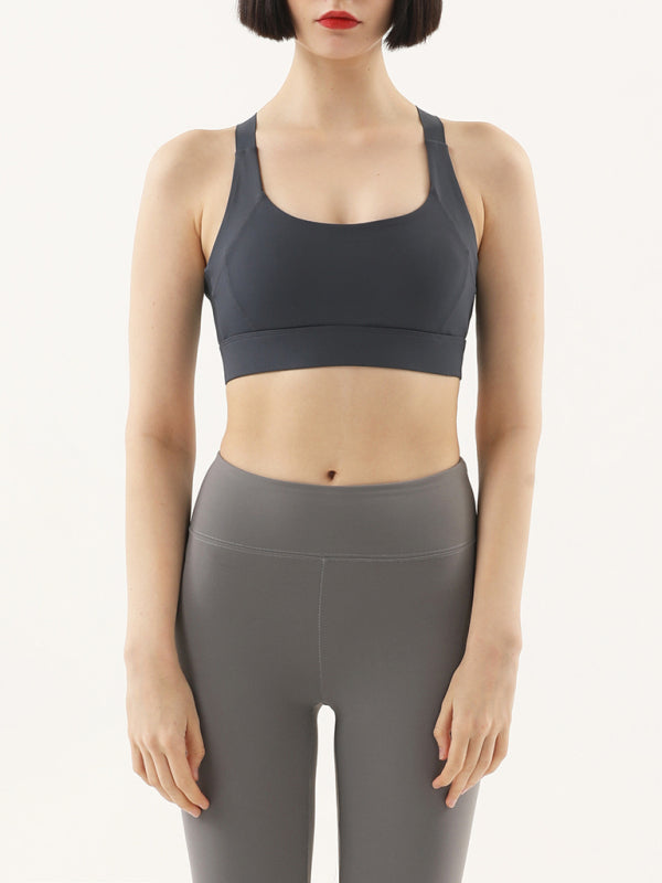 Women's high-strength shockproof push-up seamless back sports underwear