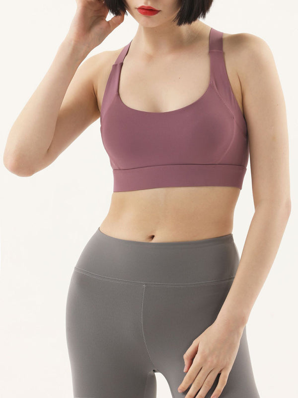 Women's high-strength shockproof push-up seamless back sports underwear