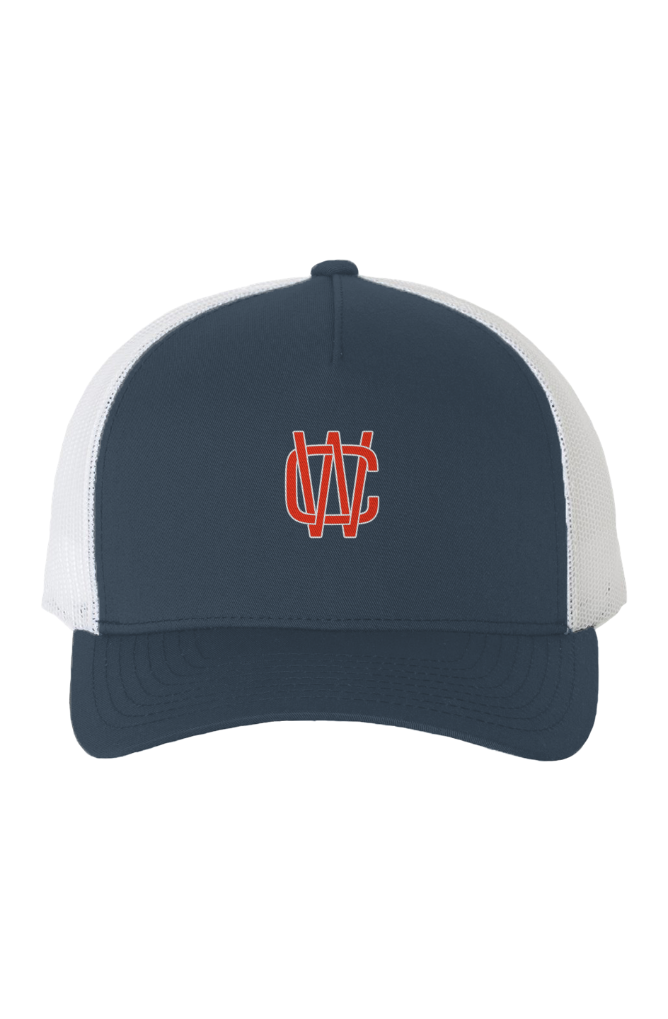 White Mesh Five-Panel Retro Trucker Cap