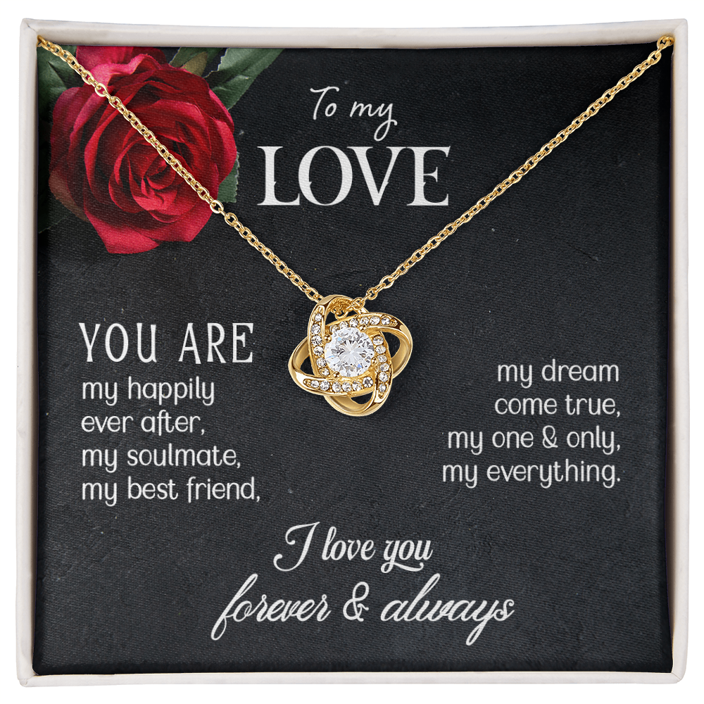 Wearing Cute® Love Knot Necklace