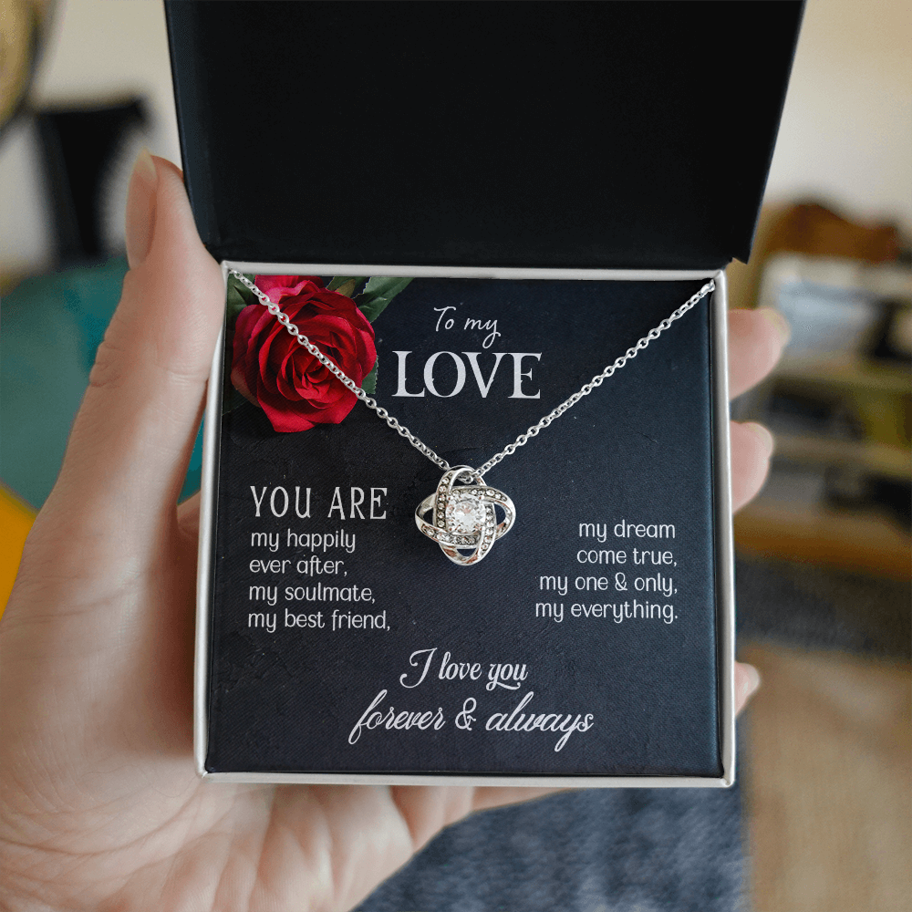 Wearing Cute® Love Knot Necklace