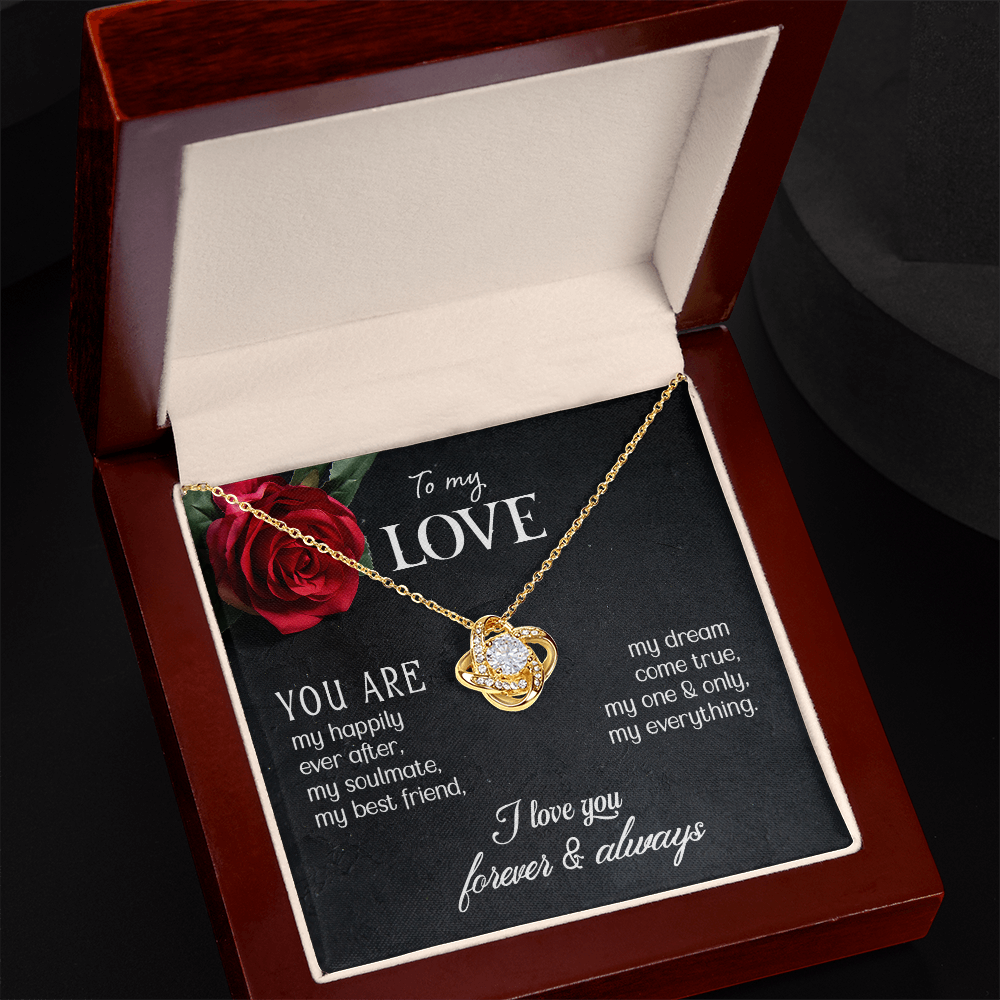 Wearing Cute® Love Knot Necklace