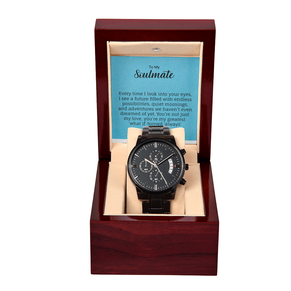 Wearing Cute® Black Chronograph Watch