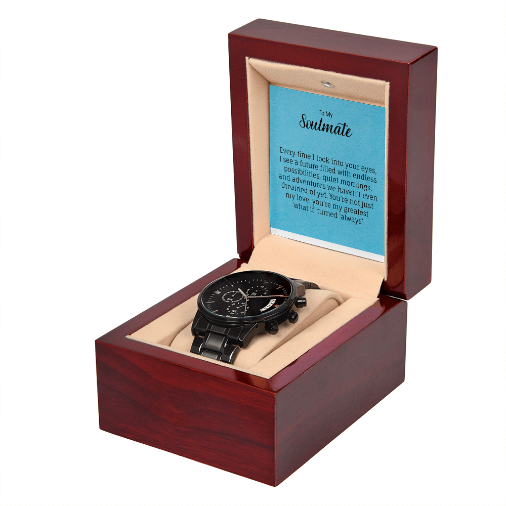 Wearing Cute® Black Chronograph Watch